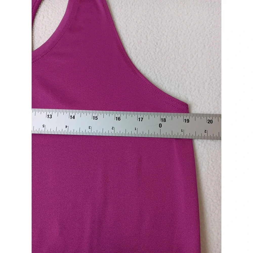 Athletic Works Tank Girls 12-14 Pink Racerback Stretch Lightweight Athletic Top